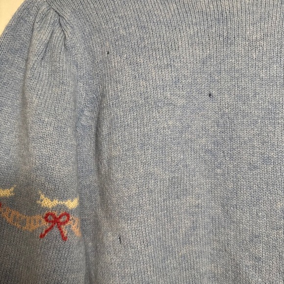 RARE Vtg Hand Embroidered Wedding Sweater 100%‎ Pure Wool Shetland Cottagecore - Picture 9 of 14